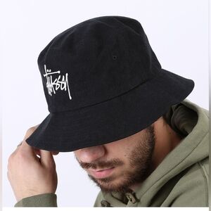 Vintage Stussy Capz Bucket Hat Black Small/Medium NWOT